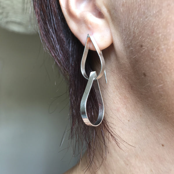 drops 2 tiered earrings - made to order