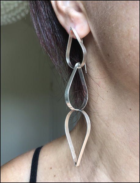 drops 3 tiered earrings  - made to order