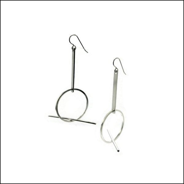 balancing act sterling silver earrings - made to order