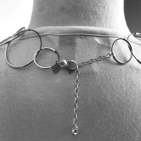 circles sterling and stainless necklace - made to order