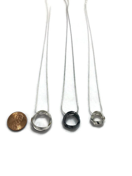 knots OXIDIZED sterling silver pendants