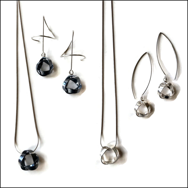 knots sterling silver LIGHT pendants