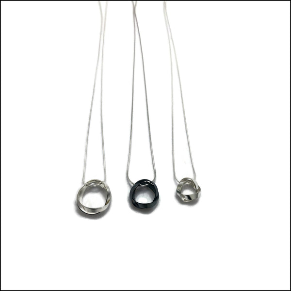 knots sterling silver LIGHT pendants