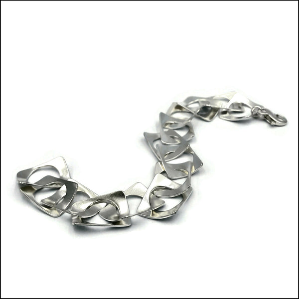 cricle-in-rectangles waves bracelet - made to order
