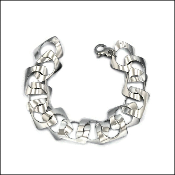 cricle-in-rectangles waves bracelet - made to order