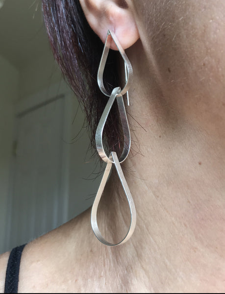 drops 3 tiered earrings  - made to order