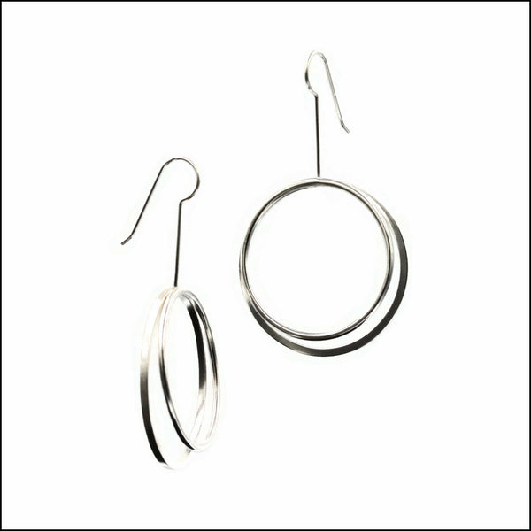 2 circles V earrings - made to order
