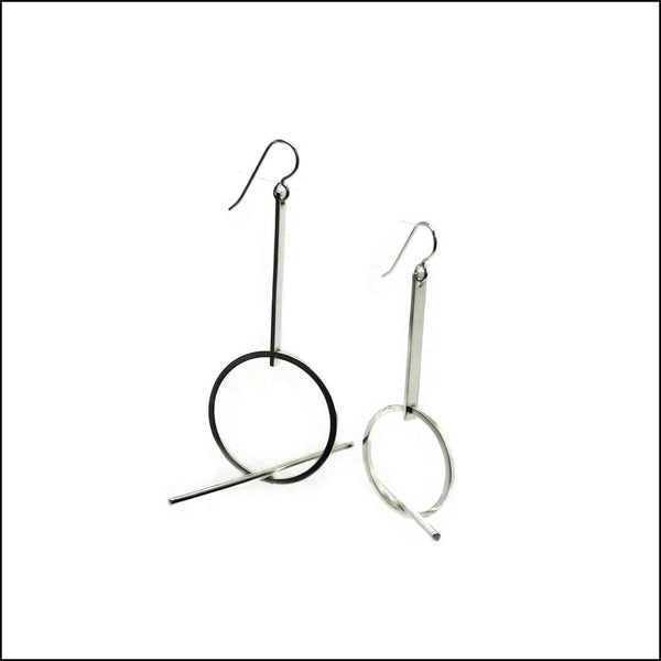 balancing act sterling silver earrings - made to order