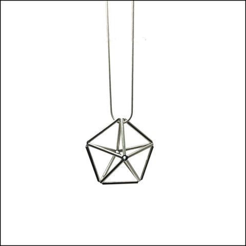 woven decahedron pendant