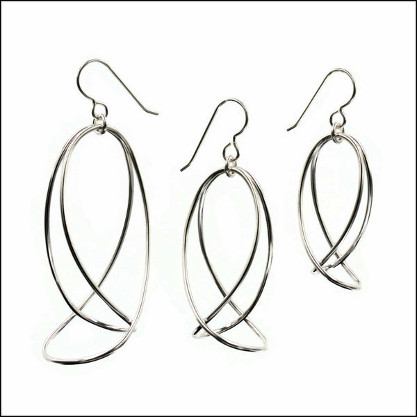 folded loops earrings - made to order