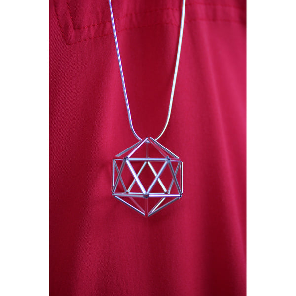 woven icosahedron pendant - made to order