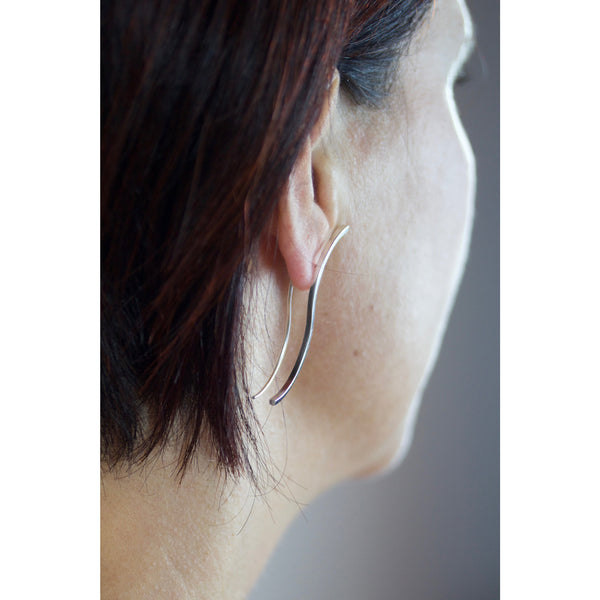 S sterling silver earrings - made to order