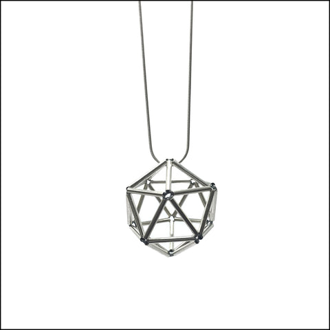 woven icosahedron pendant - made to order