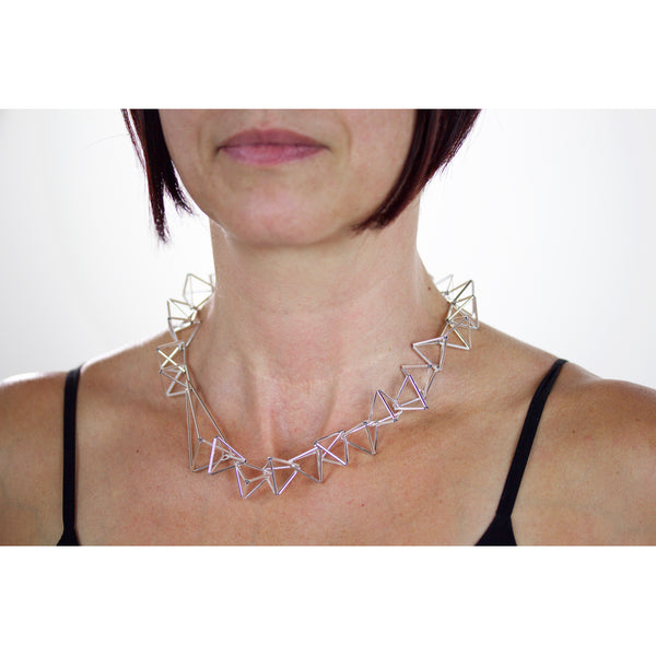 woven triangles necklace - made to order