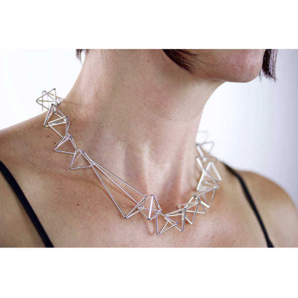 woven triangles necklace