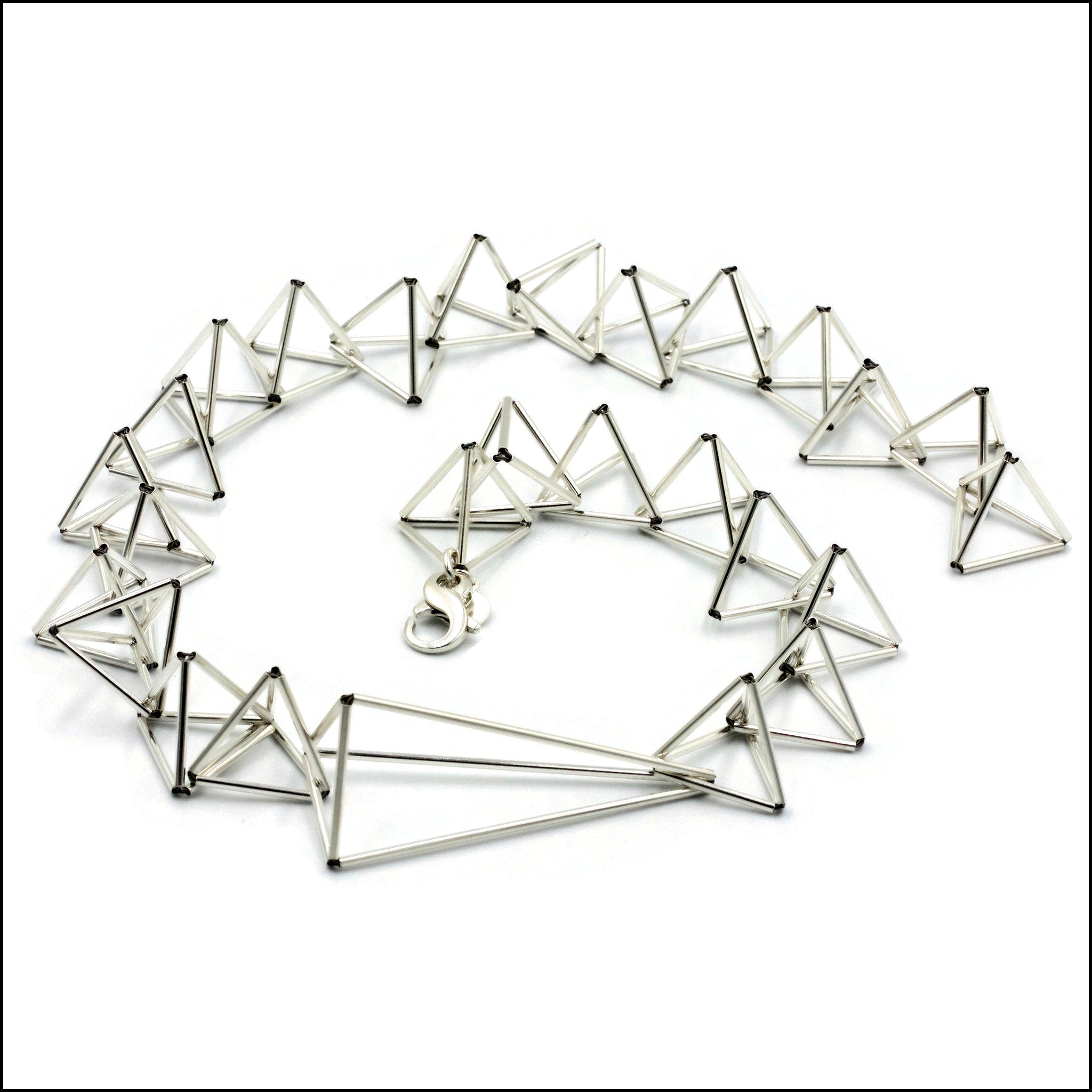 woven triangles necklace