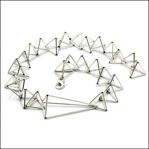 woven triangles necklace - made to order